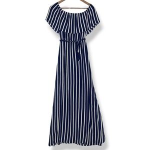alice and olivia blue and white striped dress Alice + Olivia Lucy Roll Cuff Mini Dress in Blue